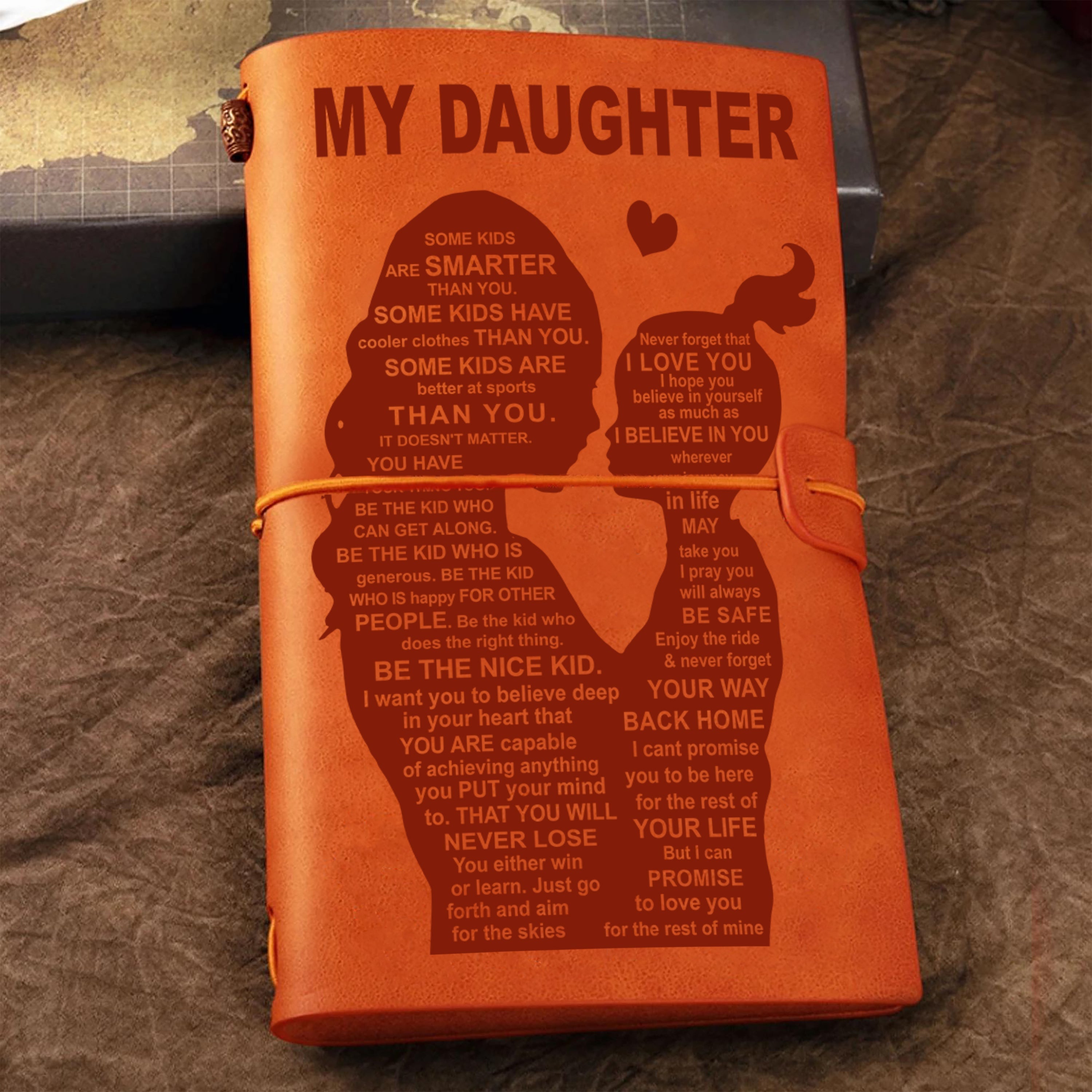Family gifts for back to school Vintage Journal mom to daughter be the nice kid- never lose-your way back home