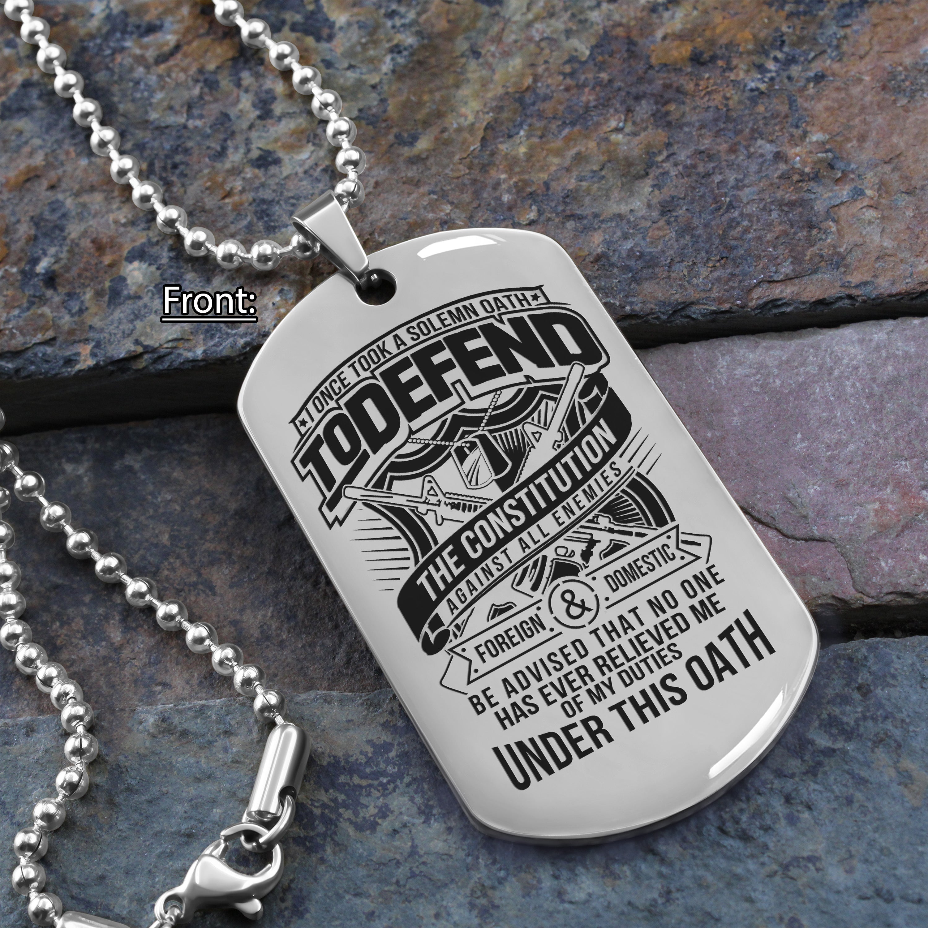 Veteran One Side Dog Tag Gift For Your Vetaran Your Brother Memorial Day