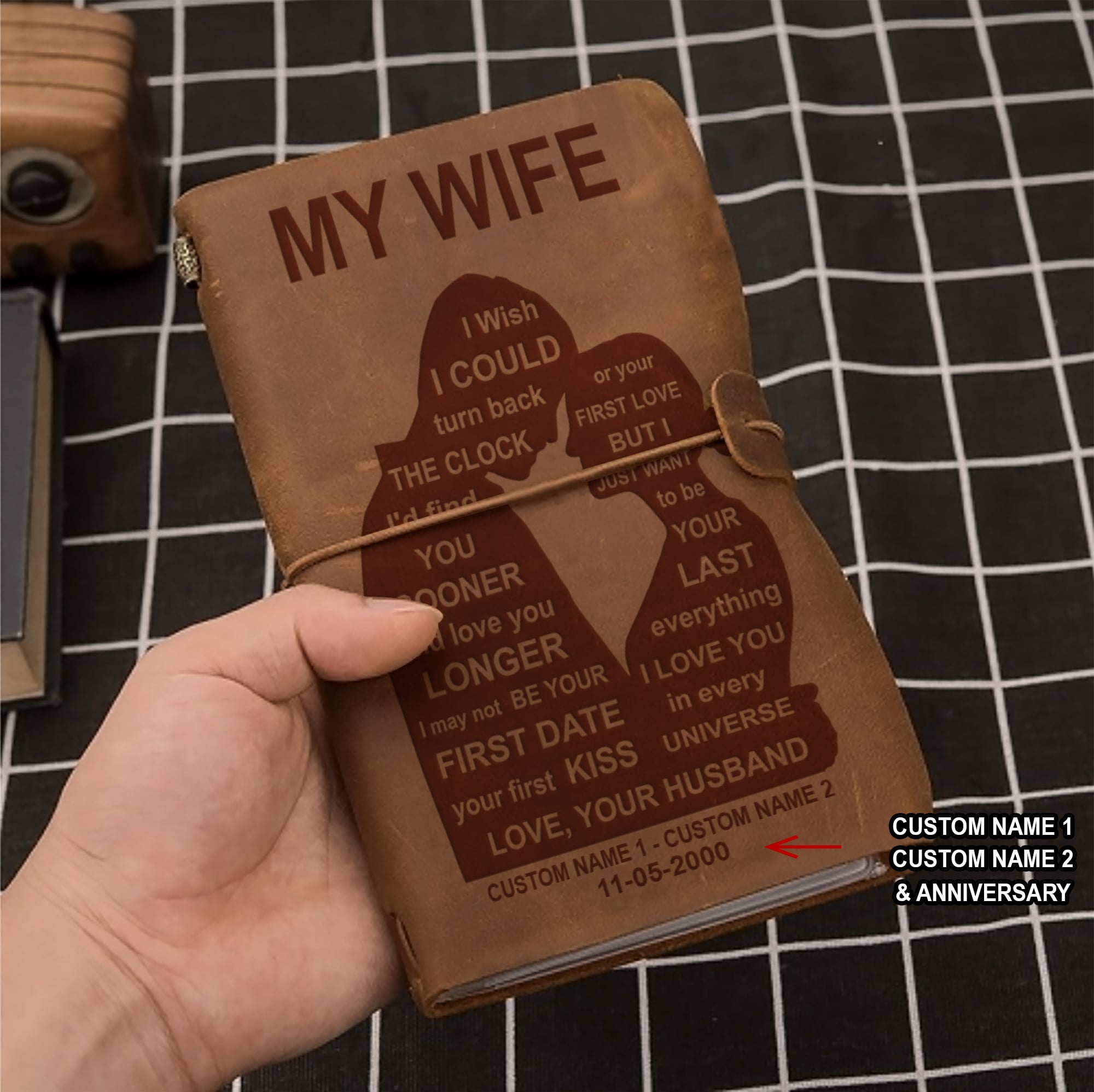 Perfect for anniversaries, birthdays, or just because-Vintage Journal Husband to wife- Marrying you was one of the best decision I ever made