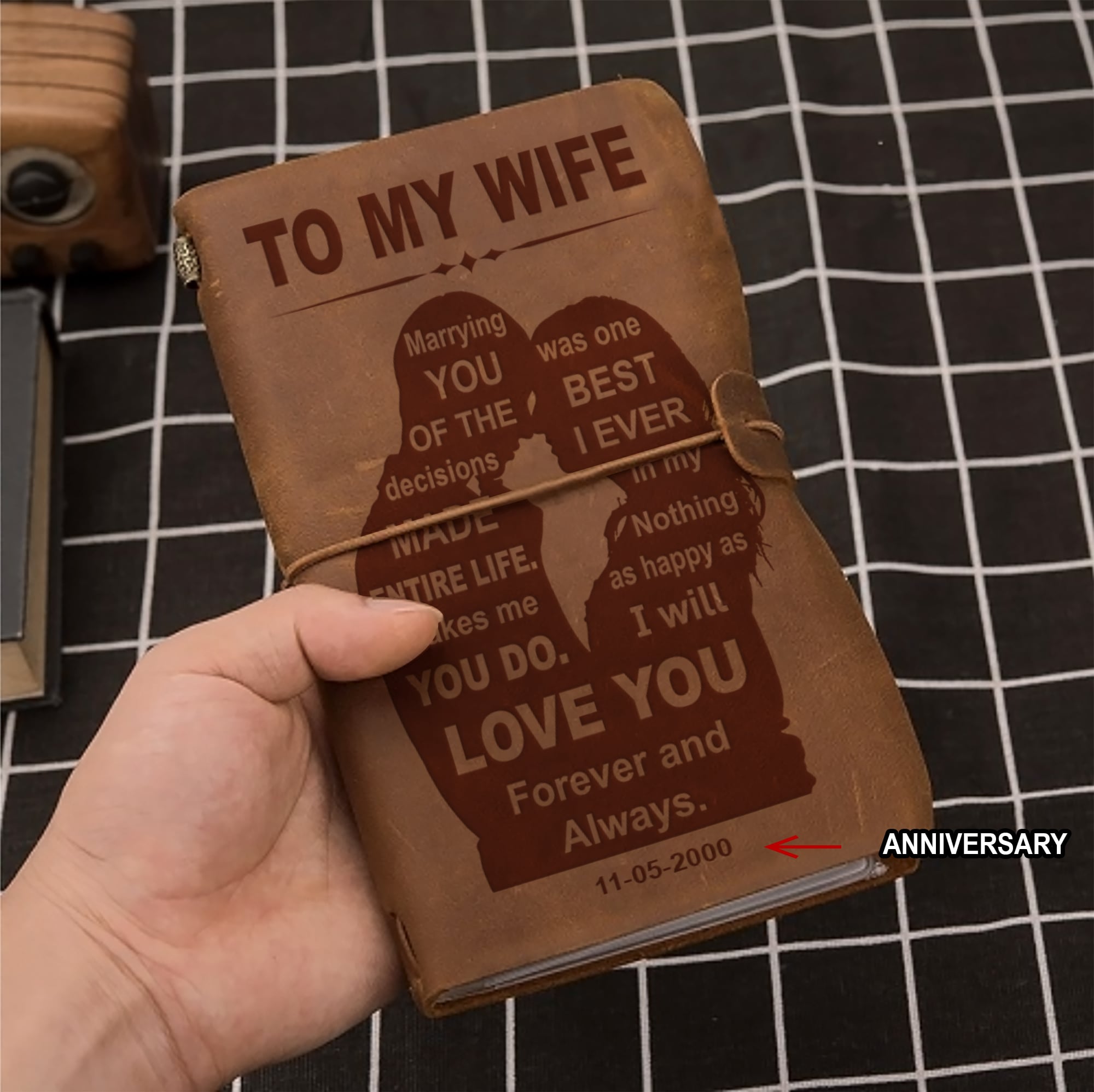 Perfect for anniversaries, birthdays, or just because-Vintage Journal Husband to wife-When I tell you I love you